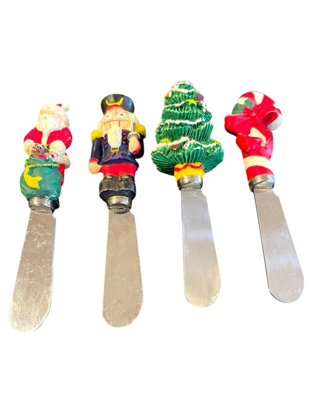 Boston Warehouse Christmas Cheese/Appetizer Spreaders, Set of Four